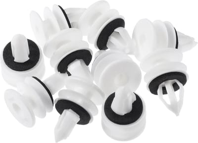 Dailygoods- Deurbekledingsclips - Duurzaam Kunststof - 10 Stuks - Wit - Slijtvast - Voor Chevrolet/Buick - Totale Lengte 28 mm - Autoclips