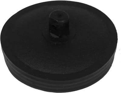 Universele Zwarte Rubberen Afvoerplug voor Sink - 52mm Diameter