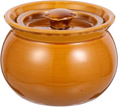 Potten voor fermentatie en opslag - Mini soepkopjes met deksel, keramische voorraadpotten voor kookgerei en stoomoven, ideaal voor crème brûlée en rijst koken