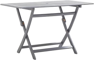Houten Klaptafel - Terrastafel Tuin - Buiten Eten - Met Parasolgat - 120x70 cm - Acaciahout