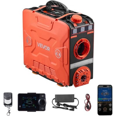 VEVOR Dieselverwarming 5-8KW DC 12 V Draagbare alles-in-één dieselluchtverwarmer met Bluetooth-appbediening, afstandsbediening en LCD-scherm, 4,5 l brandstoftank voor voertuigen, bestelwagens en campers