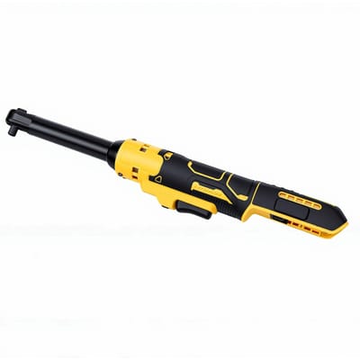 Clé à cliquet sans fil 3/8 pouce Clé électrique 74 pi-livres de torsion avec tête renforcée de 6,3 pouces Adaptateur 1/2 1/4 pouce 3 black