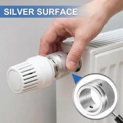 Radiatorthermostaat Adapter - Verwarmingsventiel - Ventiel Upgrade - Roestvrij Staal - 4 Stuks - Zilver