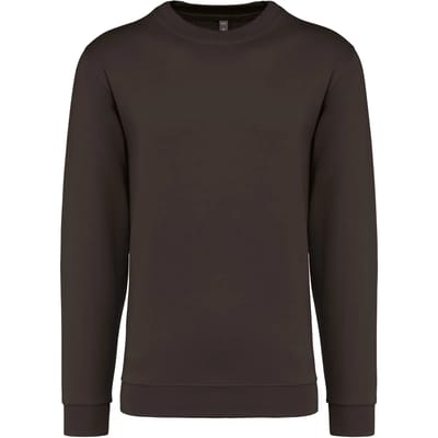 Sweater 'Crew Neck Sweatshirt' Kariban Collectie Basic+ maat M Chocolade