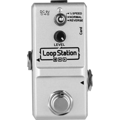 Ammoon Loop Station Mini pédale d'effet de boucleur de guitare 10 minutes de temps d'enregistrement 3 modes de fonctionnement vrai argenté