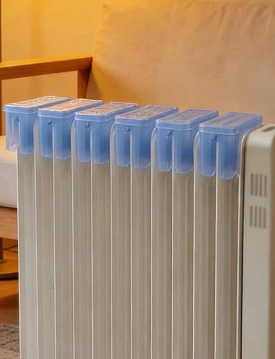 Luchtbevochtiger Radiator - Waterreservoir - Droge Lucht Bestrijden - Elektriciteitsvrij - 6 Stuks - Transparant
