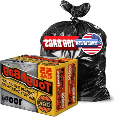 Vuilniszakken - Afvalzakken Grote - Zwaar Afval - Punctiebestendig - 55-60 Gallon - Zwart