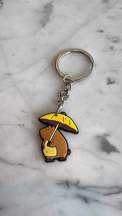Akyol Capybara Sleutelhanger – Schattig Knaagdier - Accessoire – Capybara Cadeau - capybara sleutelhanger - knaagdier