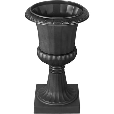 Plastic Urn Plantenbakken, 40 x 67 cm, 2 Stuks Zwart Klassiek Bloempotten Veranda Plantenbakken, Binnen & Buiten Vaas voor Bruiloft, Feest, Evenement, Huis, Podium,