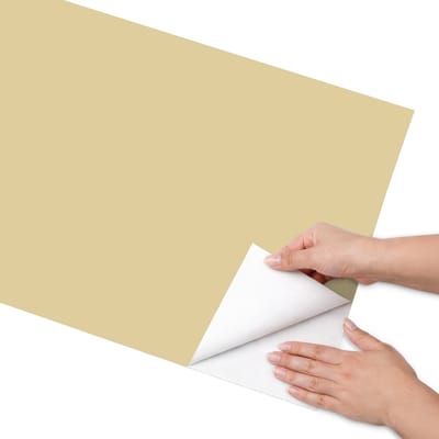 Coloray Meubel Wrap Folie - Beige Meubelfolie - 50x100 cm - Wrapfolie Keuken Beige-geel - Decoratiefolie - Minimalist Meubelfolie - Meubel Wrap Folie - Woonkamer decoratie - Achtergronden en patronen