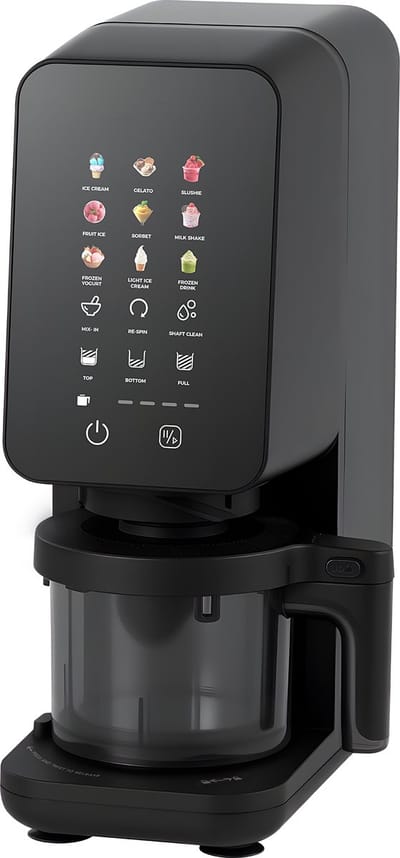4Swiss IB026 FlurryKing - IJsmachine - Incl. 2 Extra Bekers - One-Touch Programma's - Gelato & Sorbet - BPA-vrij