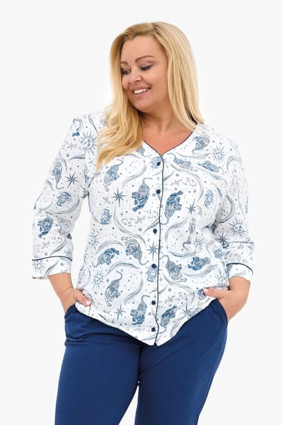Cornette Katoenen Pyjama Dames Volwassenen Kristin 2 162/446 46 / 3XL