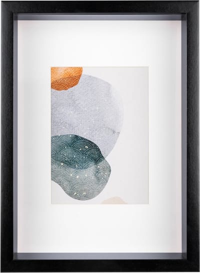 Walther Shape - 3D FSC Houten lijst - Fotoformaat 21x29,7cm - Kunstglas - Zwart