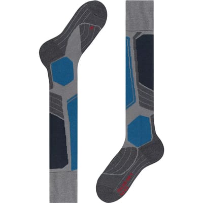 FALKE SK1 warm dik wol functioneel materiaal skisokken heren grijs - maat 42-43