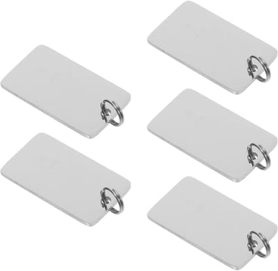 Metalen Stempelplaatjes - Graveerbare Labels - Identificatie Maken - Roestvrij Staal - 5 Stuks - Zilver