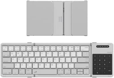 Nillkin Cube Pocket Keyboard - Opvouwbaar Bluetooth Toetsenbord - Touchpad & Numeriek Toetsenblok - 64 Toetsen - Tri-Fold - iOS/Android/macOS/Windows - Licht & Compact - Grijs