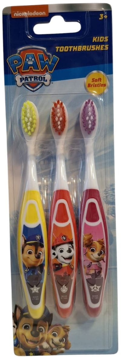 Paw Patrol Tandenborstel Set 3 Stuks – Kinderen – Zachte Borstels – 3+ – Kids Toothbrush