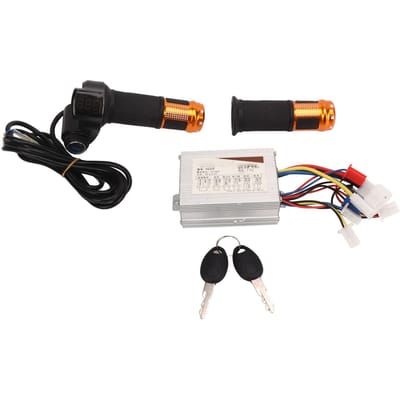 Contrôleur de vitesse de moteur à courant continu brossé 48 V 800 W avec poignée tournante dorée polyvalente pour vélo électrique black