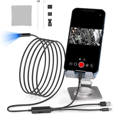 CLVP® USB Endoscoop Iphone – Draadloze Inspectiecamera HD – WiFi Endoscoop Inspectie Camera voor Android en Iphone – Zwart - 1M