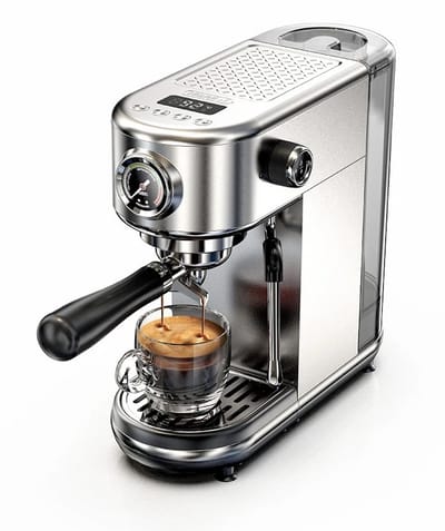 Espressomachine - Koffiezetapparaat - Koffiemachine - Koffieapparaat - Semi Automatisch - Chroom - 10 Bar - Temperatuur Instelbaar