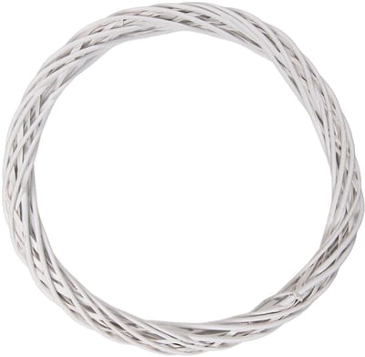 Clayre & Eef Krans Ø 50x5 cm Wit Rotan
