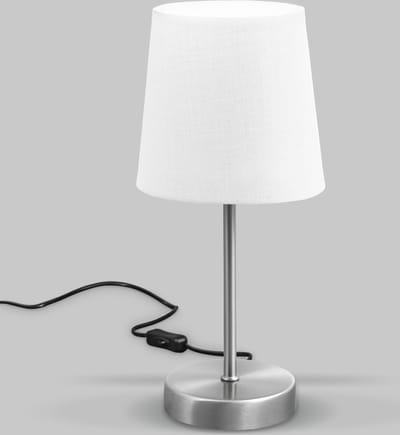 B.K.Licht - Klassieke Tafellamp - witte bedlamp - woonkamer lamp - E14 fitting - h.: 30.8 cm - wit