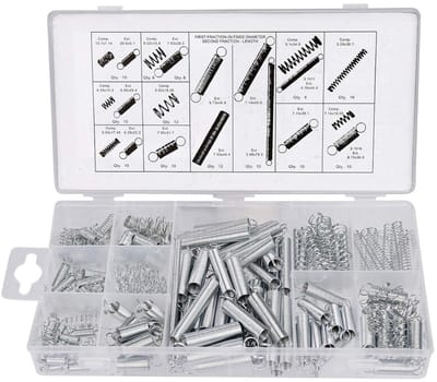 Assortiment Trekveren en Drukveren van Verzinkt Verenstaal - 200 Stuks