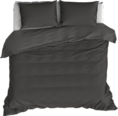 De Witte Lietaer Dekbedovertrek Katoen Satijn Olivia - Tweepersoons - 200 x 200/220 cm - Grijs