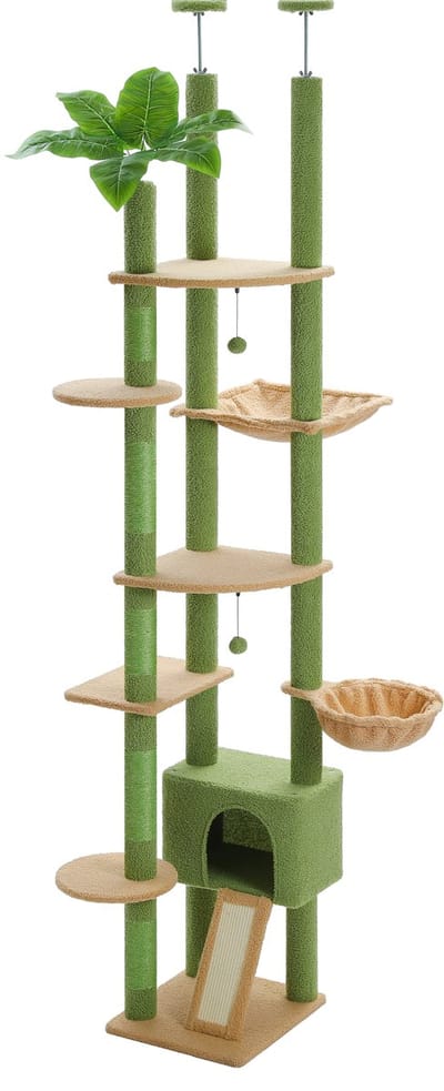 Kattenu TripleTower - Krabpaal plafond - Plafond krabpaal voor katten - Kattenkrabpaal plafond - Katten klimmuur