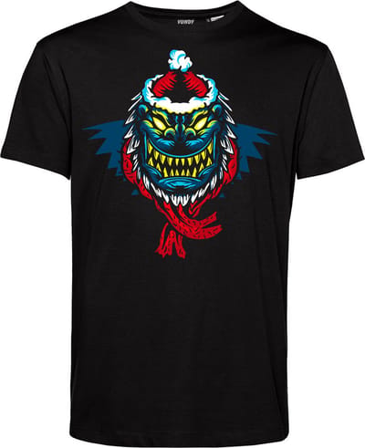 T-shirt Christmas Monster | Foute Kersttrui Dames Heren | Kerstcadeau volwassenen | Kerst | Navy | maat XS