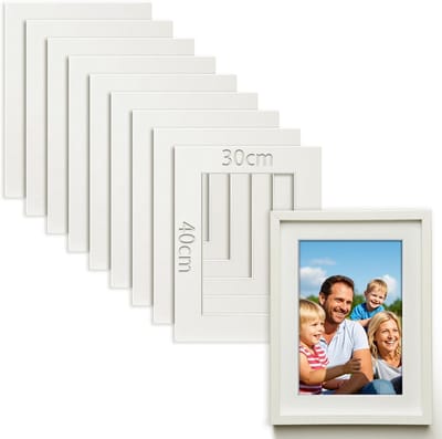 Dailygoods - 10 stuks passe-partout 30 x 40 cm buitenafmetingen binnenmaat 19 x 29 cm paspartout 1,5 mm passe-partout kopen passe-partout karton beige voor foto's