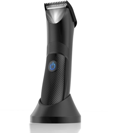 Lichaamshaartrimmer voor heren - Oplaadbaar verzorgingsapparaat met keramisch mes, LED-lampje, waterdicht ontwerp, elektrisch scheerapparaat voor nat/droog gebruik, ideaal voor de verzorging van borst-, rug- en liezenhaar