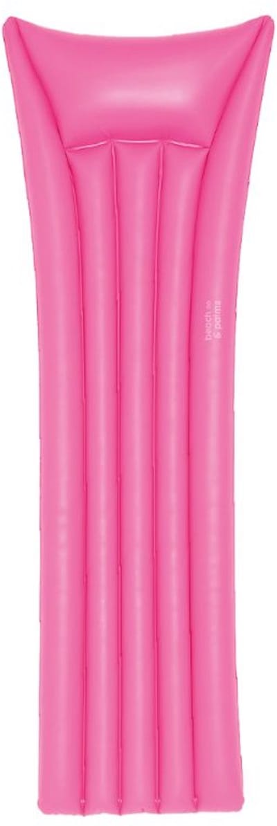 Beach & Palms - luchtbed - 177 x 67 x 19 cm - roze - suntanner