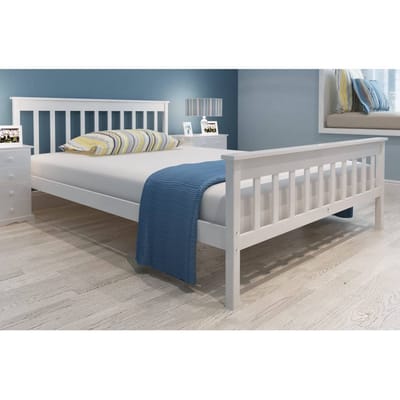 vidaXL - Bed - met - matras - massief - grenenhout - 140x200 - cm