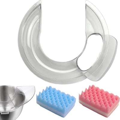 Keukenspatbescherming - Mixer accessoire - Schoon bakken - Voedselveilig kunststof - Diameter 21 cm - Transparant