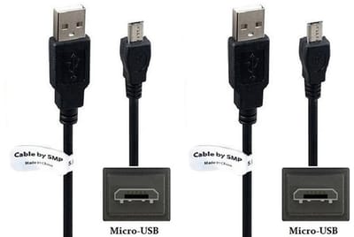 2 stuks OneOne 0,8m Micro USB kabel. Stevige laadkabel. Oplaadkabel snoer past op past op Samsung Galaxy A01, A01 Core, A02, A2 Core, A6, A6+, A10, A10s, C5, C7, E5, E7, J1, J1 Mini Prime, J2 Core, J2 Pro-Core, J3, J4, J4 Core