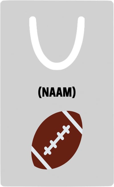 Hacebo® - American football met eigen naam metalen boekenlegger - Sport - Sporter - American footbaal Bladwijzer boekenleggers - 7.6 cm x 5cm