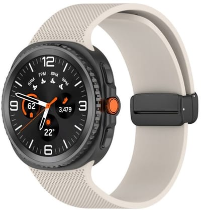 By Qubix - smartwatch bandje - Compatible Samsung bandje - D-buckle sportband - Starlight - Geschikt voor Samsung Galaxy Watch 9 (40/44mm) - Watch 8 (40/44mm) - Watch 8 Classic (46mm)