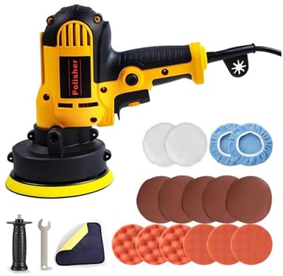 Auto Polijstmachine met 19 Accessoires en Variabele Snelheid