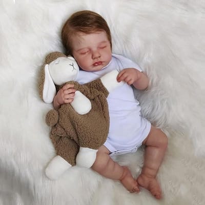 Realistische Reborn Pop Meisje 19 inch - Levensecht Slapend Babybeeld met Zacht Lichaam