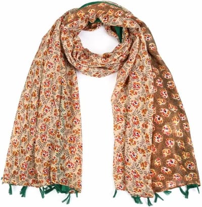Bijoutheek Sjaal (Fashion) Tasseltjes (90 x 180cm) Groen