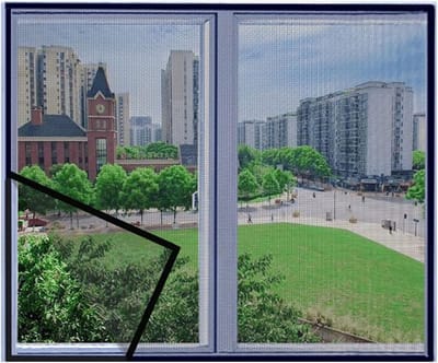Raam Hor - Insectenwering - Balkon Deuren - Zelfklevend - 110x175cm - Zwart