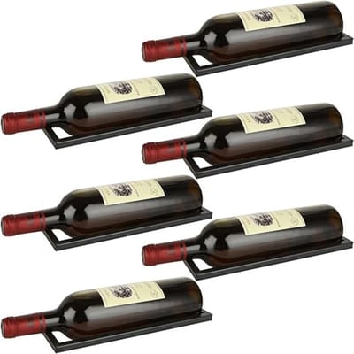 RWB® Wijnrek Muur - Wijnrek - Wijnglazenhouder - Zwart - 9cm x 9cm x 27cm