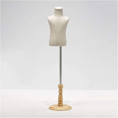 Kinder Poppenmannequin - Paspop Kinderkleding - Kleding Presenteren - Verstelbare Hoogte - 83-130 cm - Beige