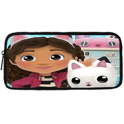 Schattige Gabby's Cartoon Poppenhuis Kinder Schoolrugzak met Lunchtassen, Etuis, Schooltassen voor Jongens Meisjes Beste Cadeau