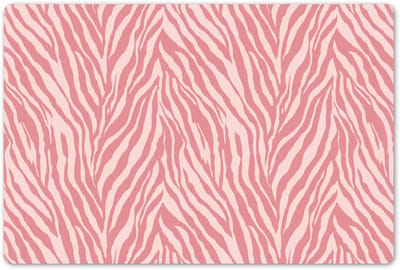 Placemats 45x30 cm - Placemat kunststof - 1 stuk - Zebra - Print - Roze - Borden onderleggers - Decoratie voor op tafel - Keuken tafeldecoratie accessoires - Vinyl onderlegger - Tafelversiering