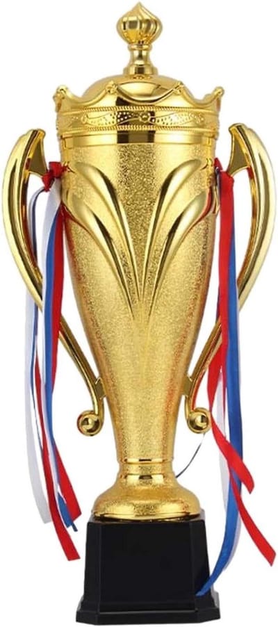 Trofee Bekers - Prijs Beker - Prijsuitreikingen Ceremonies - Gladde Randen - 40.5 Cm - Goudkleurig