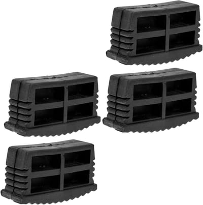 Ladder Voetbeschermers - Ladderdoppen Rubber - Vloer Beschermen - Antislip Ontwerp - 6.5x3.5cm - Zwart