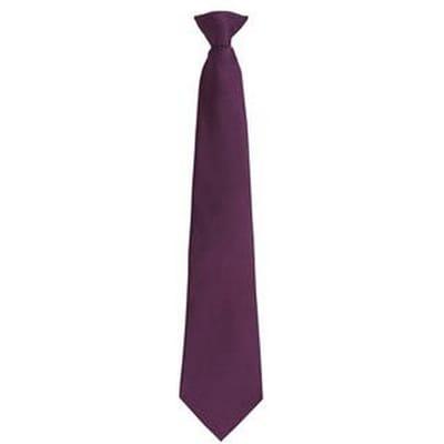 Premier Herenmode "Kleuren" Work Clip On Tie (Paars)