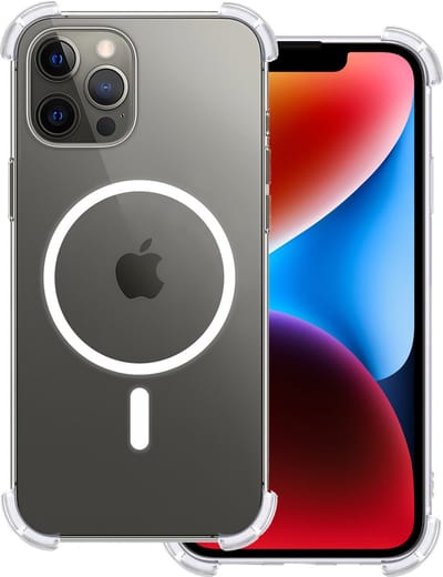 Hoesje Geschikt voor Apple iPhone 14 Pro - Magsafe Compatible - Sterk & Shockproof - Back Cover - Shock Proof Case - Telefoon Hoes Shockproof - Transparant